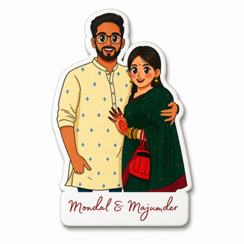 custom couple fridge magnet with photo