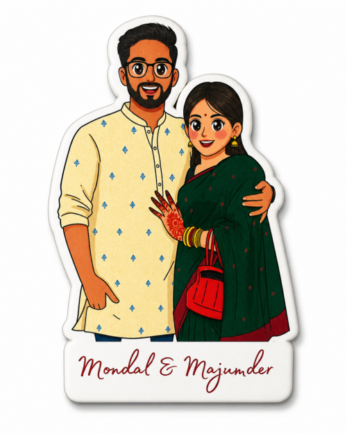 custom couple fridge magnet with photo